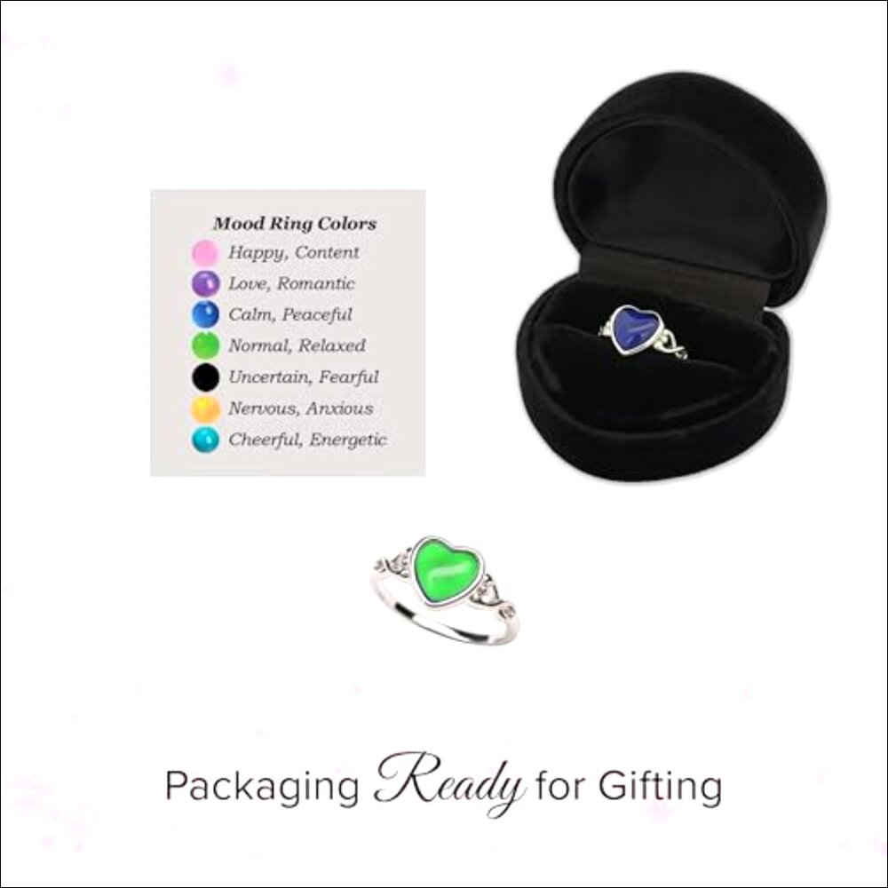 .925 Sterling Silver Mood Ring Changes Colors Wit… - image 5